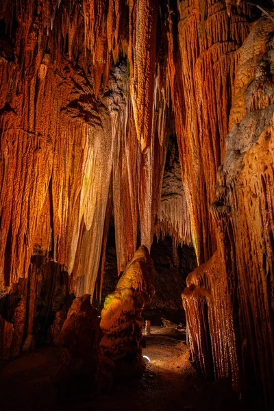 Estalactitas Cuevas Estalagmitas Otras Formaciones Las Cavernas Luray Estados Unidos — Foto de Stock