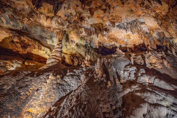 Cave Stalactites Stalagmiter Och Andra Formationer Luray Caverns Usa — Stockfoto