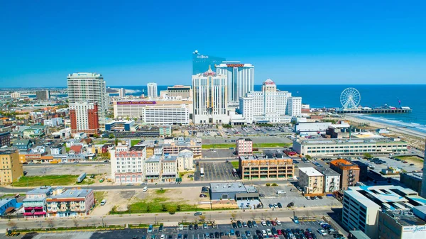 Aerial View Atlantic City Boardwalk Steel Pier New Jersey Usa Stock Picture