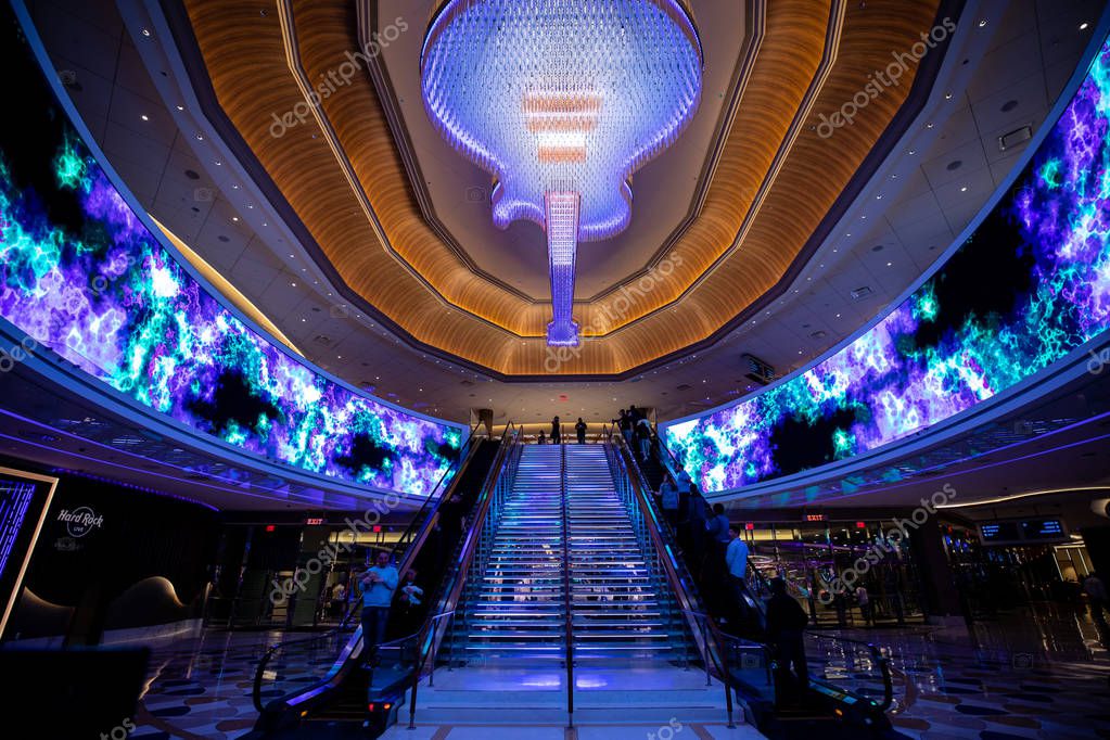 USA. NEW JERSEY. ATLANTIC CITY. JUNE 2019: NEW HARD ROCK HOTEL DESIGN. HALL.