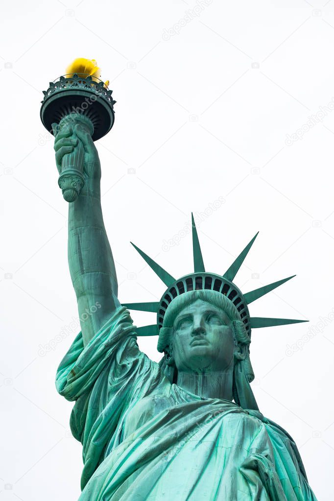 Statue of Liberty National Monument. Sculpture by Fredric Auguste Bartholdi. Manhattan. New York. USA.