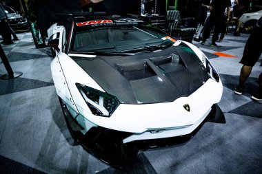 Abd. New York'ta. Manhattan. Haziran 2019: Otomobil show lüks ve egzotik spor arabalar