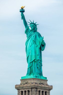 Özgürlük Anıtı Ulusal Anıtı. Frdric Auguste Bartholdi'nin heykeli. Manhattan. New York'ta. Abd.