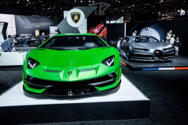 Abd. New York'ta. Manhattan. Haziran 2019: Otomobil show lüks ve egzotik spor arabalar