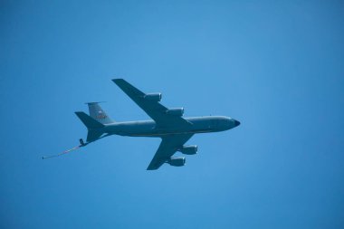 Abd. Florida. Miami Sahili. Mayıs 2019: Usaf Kc-135 Stratotanker. Gösteri Uçuşu