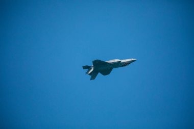 Abd. Florida. Miami Sahili. Mayıs 2019: F-35 Yıldırım Ii. Gösteri Uçuşu.