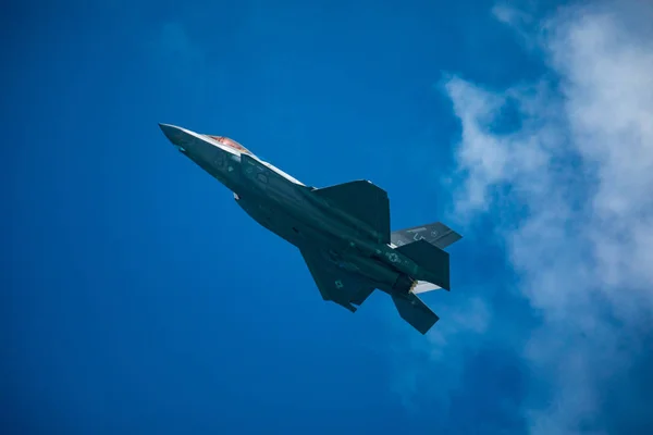 Usa Florida Miami Beach May 2019 Lightning Demonstration Flight — Stock Photo, Image