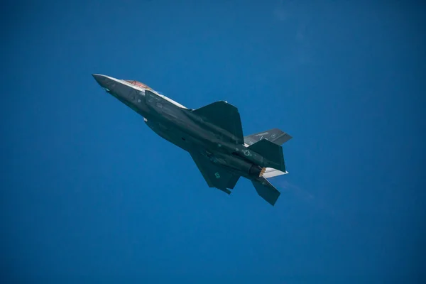 Usa Florida Miami Beach May 2019 Lightning Demonstration Flight — Stock Photo, Image