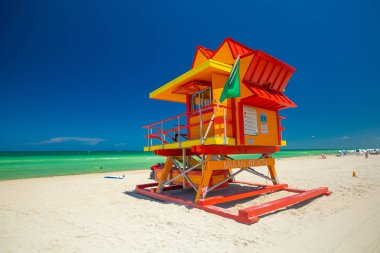 Cankurtaran kulesi. Miami Sahili. Güney Sahili. Florida. Abd. 