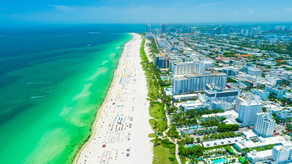 Vista Aérea Miami Beach South Beach Florida Estados Unidos — Foto de Stock