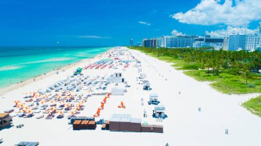 Havadan şehir Miami Beach. Güney Sahili. Florida. Abd. 