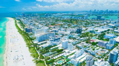 Havadan şehir Miami Beach. Güney Sahili. Florida. Abd. 