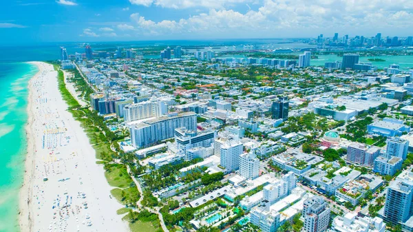 Vista Aérea Miami Beach South Beach Florida Estados Unidos — Foto de Stock