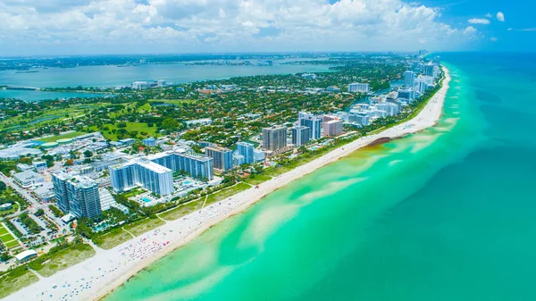 Vista Aérea Miami Beach South Beach Florida Estados Unidos — Foto de Stock