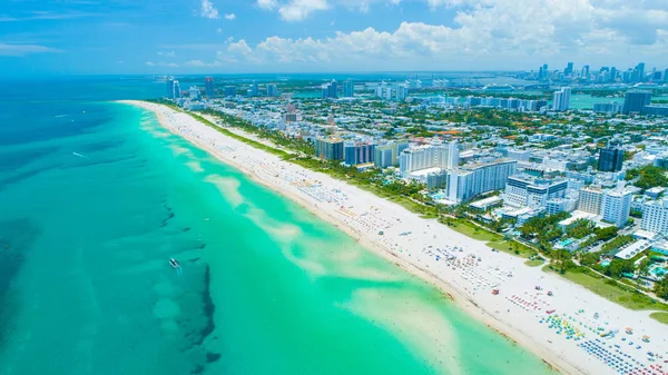 Vista Aerea Città Miami Beach South Beach Florida Stati Uniti — Foto Stock