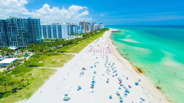 Vista Aérea Miami Beach South Beach Florida Estados Unidos — Foto de Stock