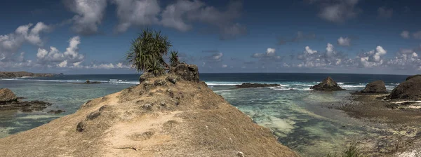 Alta Qualidade Lombok Praia Panorama Formato Com Água Mar Clara — Fotografia de Stock