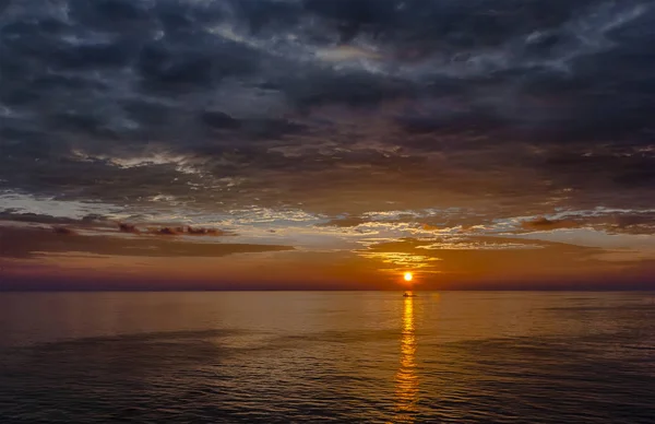 Golden Hours Sunset Ocean — Stock Photo, Image