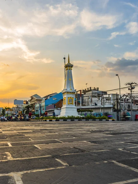 インドネシアのジョグジャカルタ 2018年10月 記念碑またはトゥグ ジョグジャ交差点 目的地の旅行者のための場所 ストック画像
