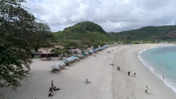 Ujęcia Widok Turysty Lombok Beach Indonezja — Wideo stockowe