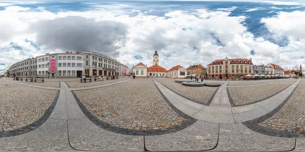 Byalystok Πολωνία Ιανουαρίου 2014 Πλήρη 360 Equirectangular Σφαιρικό Πανόραμα Δρόμο — Φωτογραφία Αρχείου