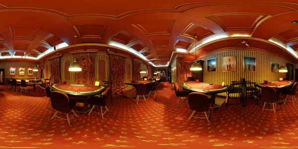 Las vegas eua abril 2017 panorama hdri sem costura completo vista de ângulo  de 360 graus no cassino vip de luxo de elite interior com mesa de bilhar em  estilo verde em