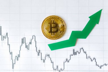 sanal para bitcoin Döviz kurları beğenisine. Kağıt forex grafik zemin üzerine altın Bitcoin merdiven ile yeşil ok. Cryptocurrency kavramı.