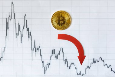 Amortisman sanal para bitcoin. Döviz piyasası arka plan üzerinde kırmızı ok ve kağıt forex grafik Endeksi derecelendirmesini üzerinde altın Bitcoin inmek. Cryptocurrency amortisman kavramı.