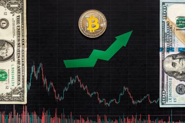 karlı yatırım sanal para bitcoin. Yeşil ok ve siyah kağıt forex grafik Endeksi derecelendirmesini üzerinde gümüş Bitcoin Döviz piyasası zemin üzerine gidin. Cryptocurrency beğenisine kavramı.