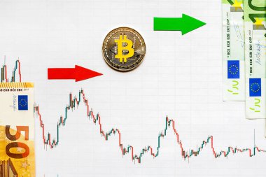 karlı yatırım sanal para bitcoin. Yeşil kırmızı ok ve kağıt forex grafik Endeksi derecelendirmesini üzerinde gümüş Bitcoin Döviz piyasası zemin üzerine gidin. Cryptocurrency beğenisine kavramı.