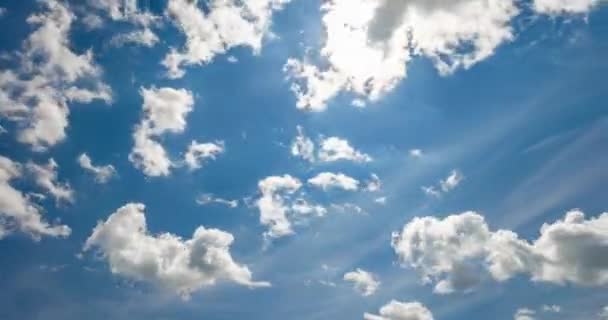 Time Lapse Clip Nuages Ondulés Bouclés Gris Blanc — Video