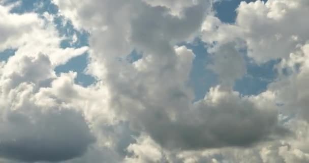 Zeitraffer Clip Von Flauschigen Lockigen Wolken Abend — Stockvideo