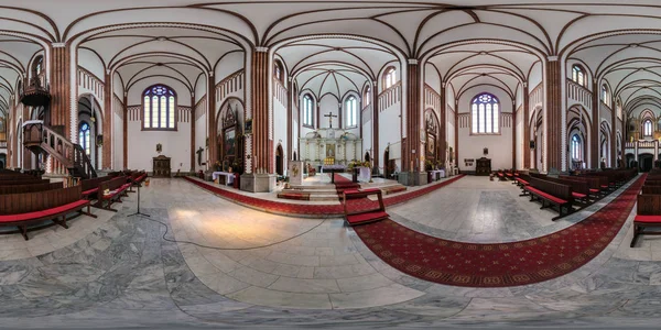 Shilovochi Λευκορωσία Ιουλίου 2016 Πανόραμα Εσωτερικό Όμορφη Καθολική Εκκλησία Πλήρη — Φωτογραφία Αρχείου