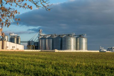 Agro-işleme tesisi işleme ve kurutma temizleme ve tarım ürünleri, un, tahıl ve tahıl depolama siloları