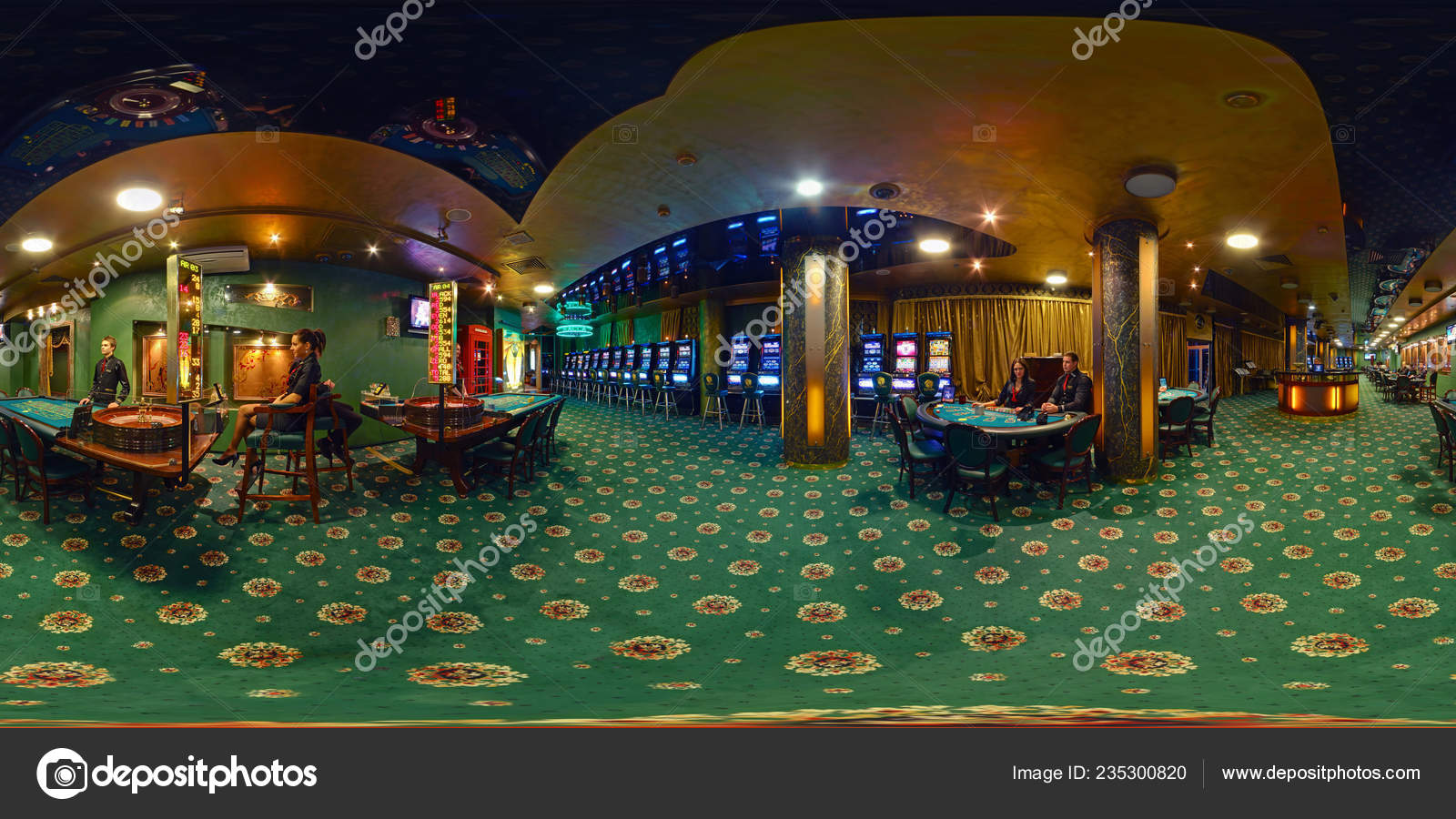 Minsk Belarus November 2011 Panorama Interior Luxury Casino
