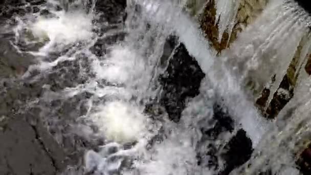 Плотина Небольших Местных Очистных Сооружениях Бизнес Сортировке Переработке Сточных Вод — стоковое видео