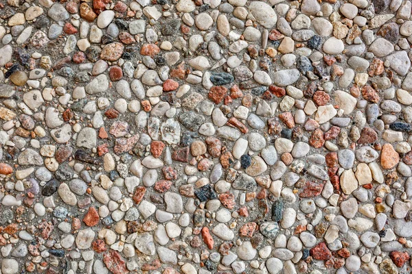 Wand Aus Kleinen Steinen Kieselsteine Textur Hintergrund — Stockfoto