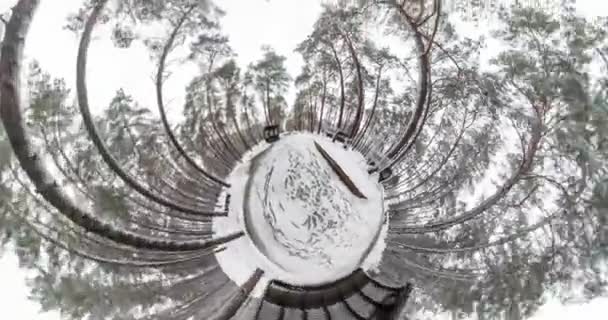 Petite Planète Transformation Avec Courbure Espace Panorama Survol Complet Avec — Video