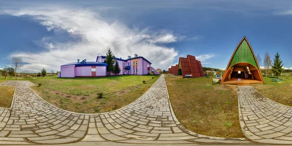 Grodno Bělorusko Březen 2017 Panorama 360 Úhel Pohledu Poblíž Dětské — Stock fotografie