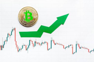 sanal para bitcoin beğenisine. Yeşil ok ve gümüş sırıtış Bitcoin kağıt forex grafik Endeksi derecelendirmesini üzerinde döviz piyasası zemin üzerine gidin. Cryptocurrency beğenisine kavramı.
