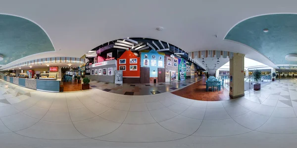 Minsk Bělorusko Srpen 2014 Panorama 360 Úhel Pohledu Interiéru Haly — Stock fotografie