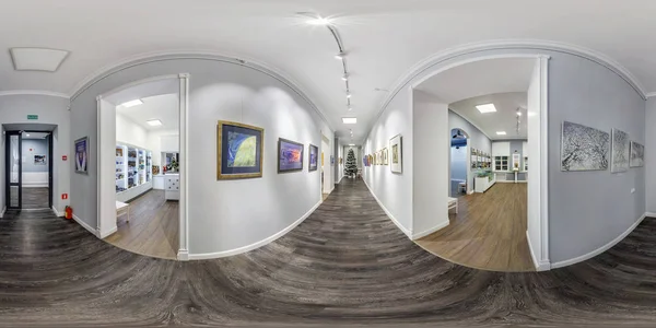 벨로루시 2018 투영법이 투영에서 미술관의 내부에 파노라마 360도 콘텐츠 — 스톡 사진