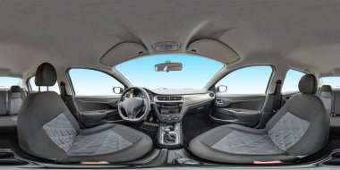 eşit aralıklı dikdörtgen eşit uzaklıkta küresel panorama prestij modern otomobilin iç deri salonda izole tam seamless panorama 360 derece açı görüntüleyin. loca vr ar içerik için