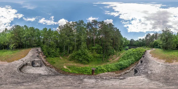 Πλήρη Και Απρόσκοπτη 360 Μοιρών Πανοραμική Θέα Γωνία Στο Ερειπωμένο — Φωτογραφία Αρχείου