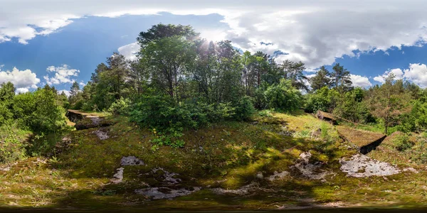 Panorama Panorámico Ángulo 360 Grados Sin Costura Completo Sobre Fortaleza — Foto de Stock