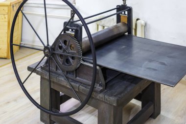 gravür yapmak için eski antik makine ayrıntılarını