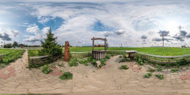 tarafından tam sorunsuz küresel panorama 360 180 açı görünümü dinlenme iyi karter ve ahşap masa equirectangular projeksiyon, loca Vr sanal gerçeklik içeriği olan bir yer