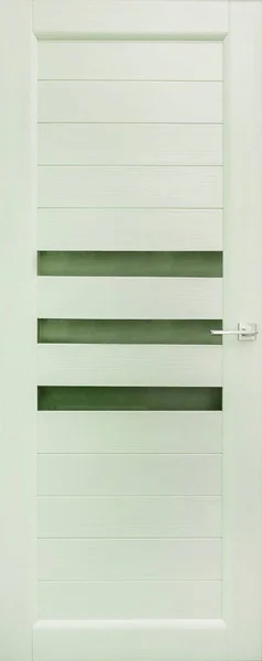 Drzwi drewniane w kolorze biały styl wnętrz nowoczesne poddasze i c — Zdjęcie stockowe