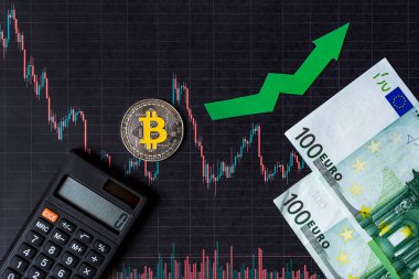 sanal para bitcoin beğenisine. Yeşil ok ve kağıt forex grafik endeksi derecelendirmesini üzerinde gümüş Bitcoin Döviz Piyasası arka plan euro banknot ile yukarı çıkalım. Cryptocurrency beğenisine kavramı.