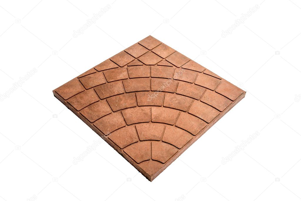 eco-parking paving slabs made of recycled plastic waste isolated on white background